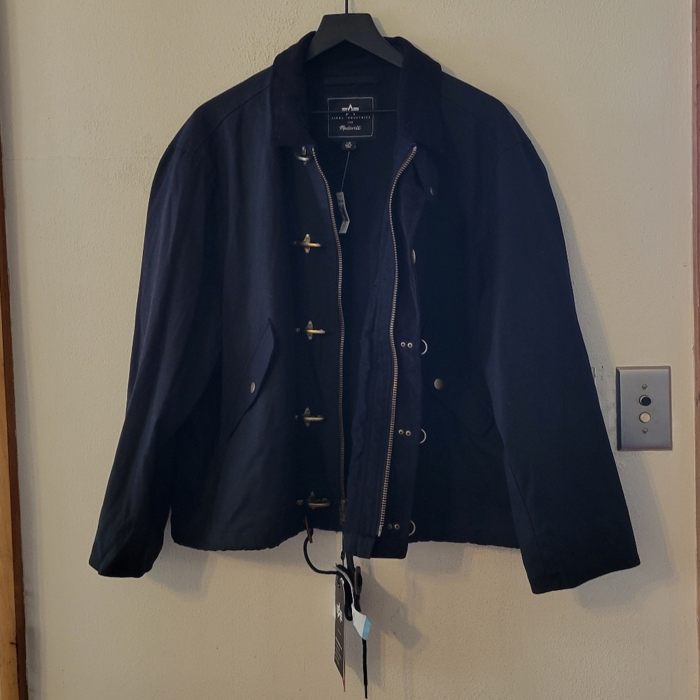 Madewell Black Jacket with Gold Accents - Picture 6 of 12